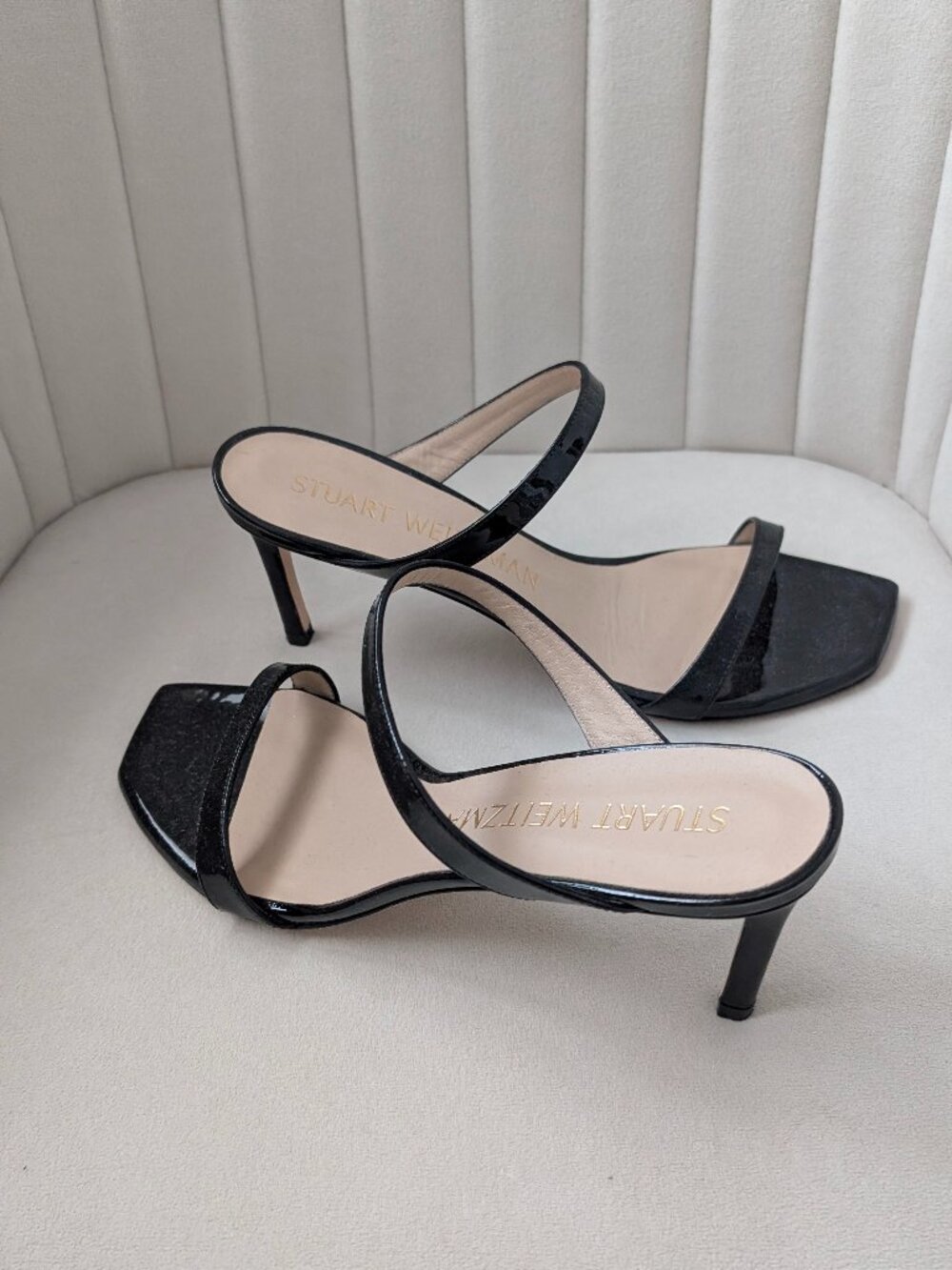 Stuart Weitzman Black Patent Slingback Heels – Size 9.5B